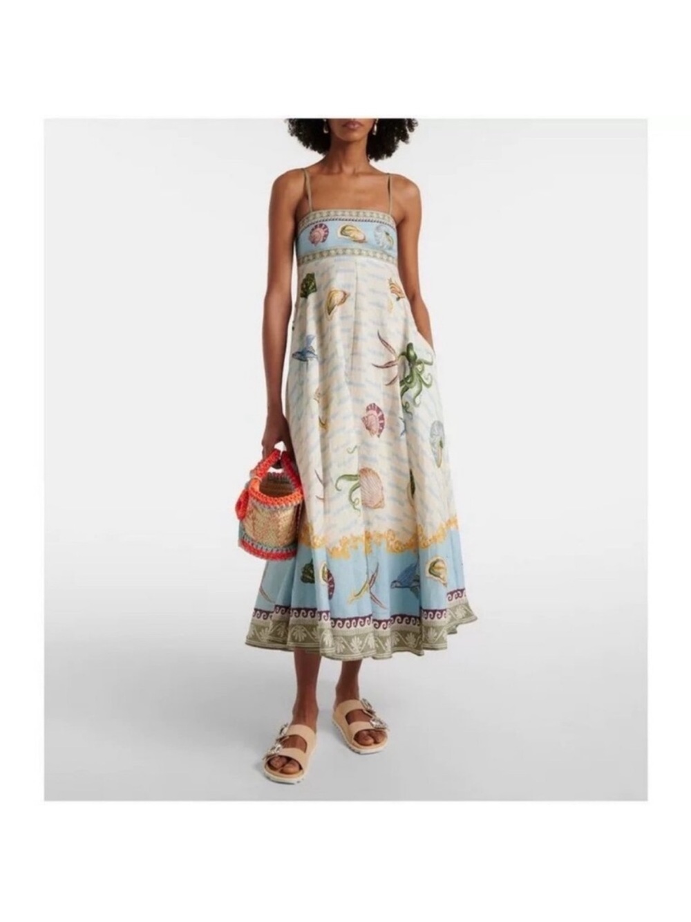 Caroline Constas Sea Life Print Maxi
Dress - Blue and Green - Picture 3 of 9